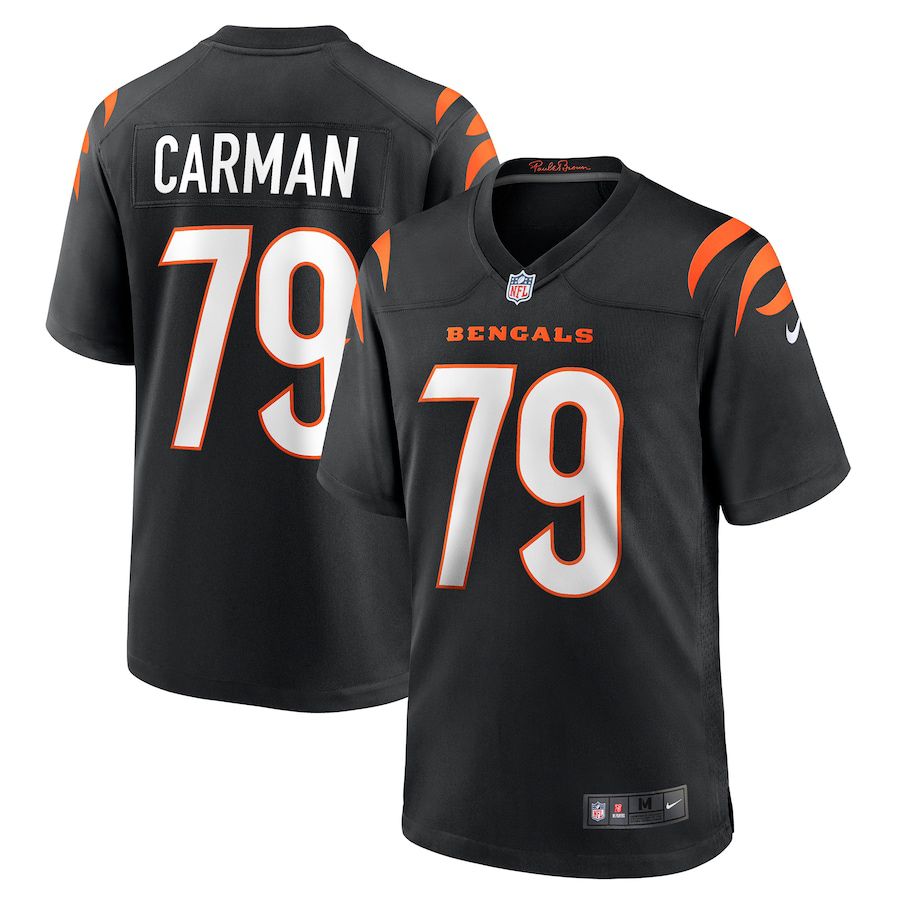 Men Cincinnati Bengals #79 Jackson Carman Nike Black Game NFL Jersey->cincinnati bengals->NFL Jersey